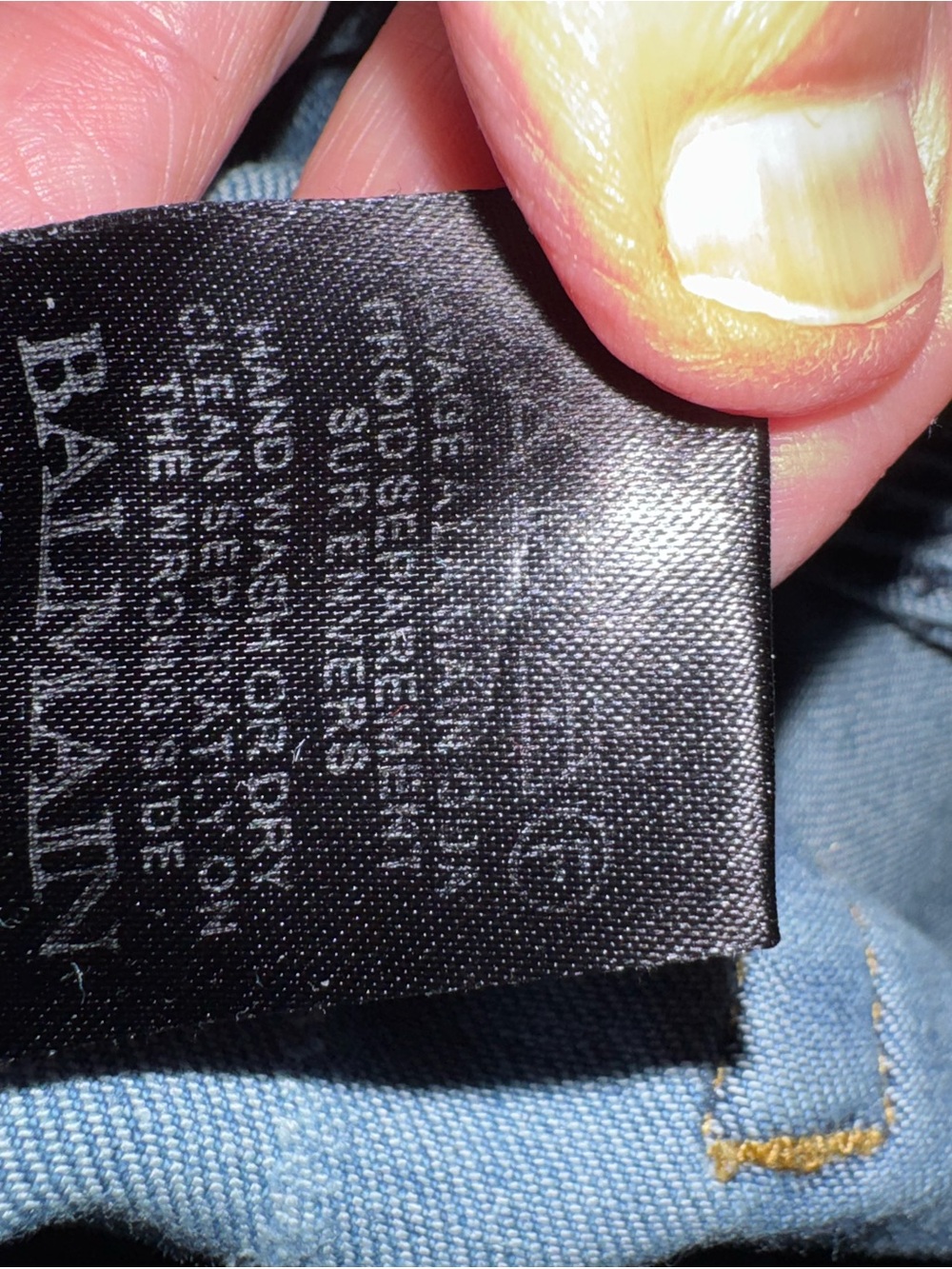 Balmain Men’s Light Blue Ribbed Biker Jeans - Picture 2 of 5